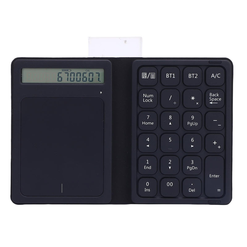 Focket 23 Keys Numeric Keypad, Wireless Number Pad with Touchpad Calculator 3 in 1 Foldable Ultra Thin Design PU Leather Case for Laptop Tablet PC OS X