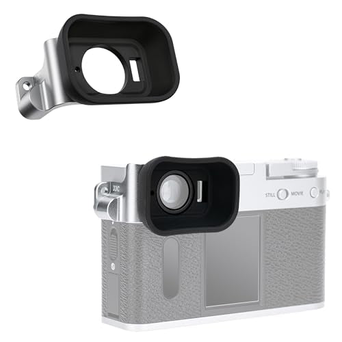JJC Long Soft Rubber Eyecup Eyepiece for Fuji X Half XHalf Camera, Silver Fuji X Half Eyecup