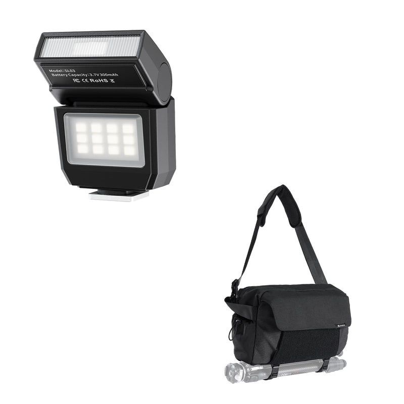 ULANZI SL03 Camera Mini Flash and BP11 8L Camera Sling Bag