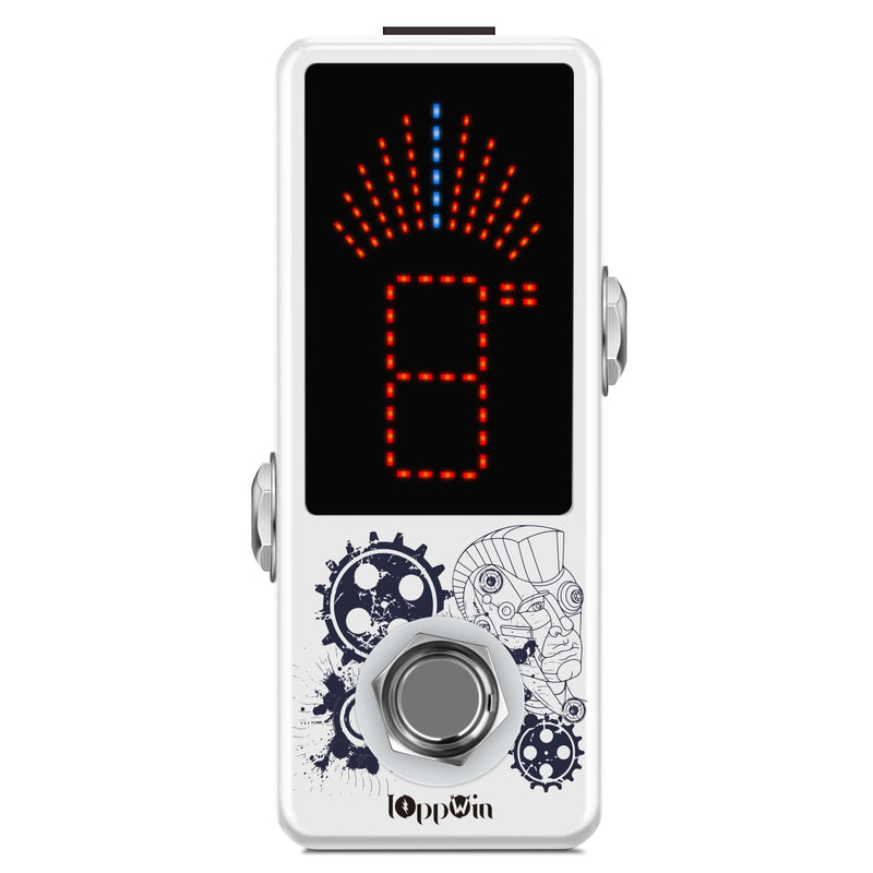 LT-910 Chromatic Tuner with LED Display & Precise Strobe Mode (0.1% Accuracy) - Metal Shell, True Bypass, Compact Design for Guitar/Bass/Violin