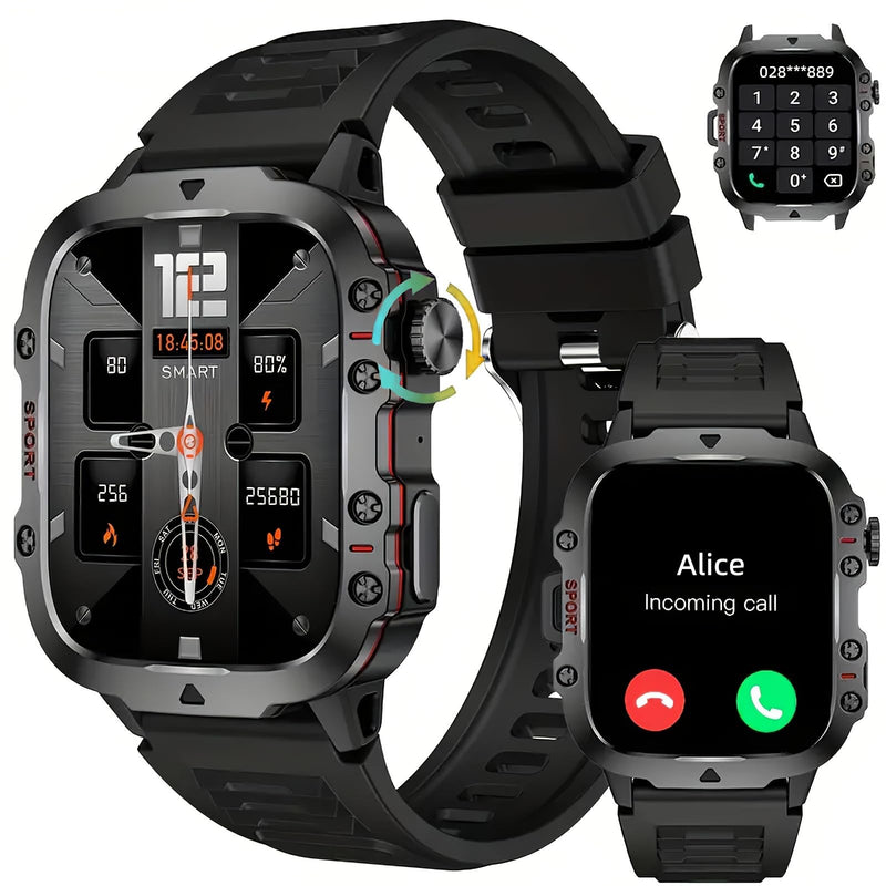Tocelffe Smart Watch for Men(Answer/Make Call), IP68 Waterproof Sports Smartwatch Outdoor with Heart Rate, Sleep Monitor, Fitness Tracker