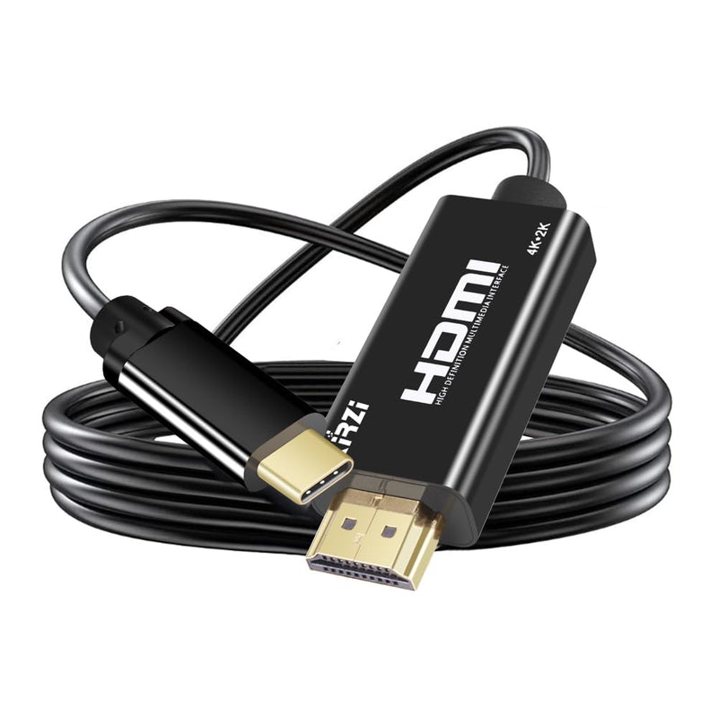 USB C to HDMI Cable 60ft, [4K@60Hz, High-Speed] Type C to HDMI [Thunderbolt 3/4 ],Compatible with Chromebook, MacBook Pro/Air 2023, iPad Pro, iMac, XPS 17, S23, Black (60ft)