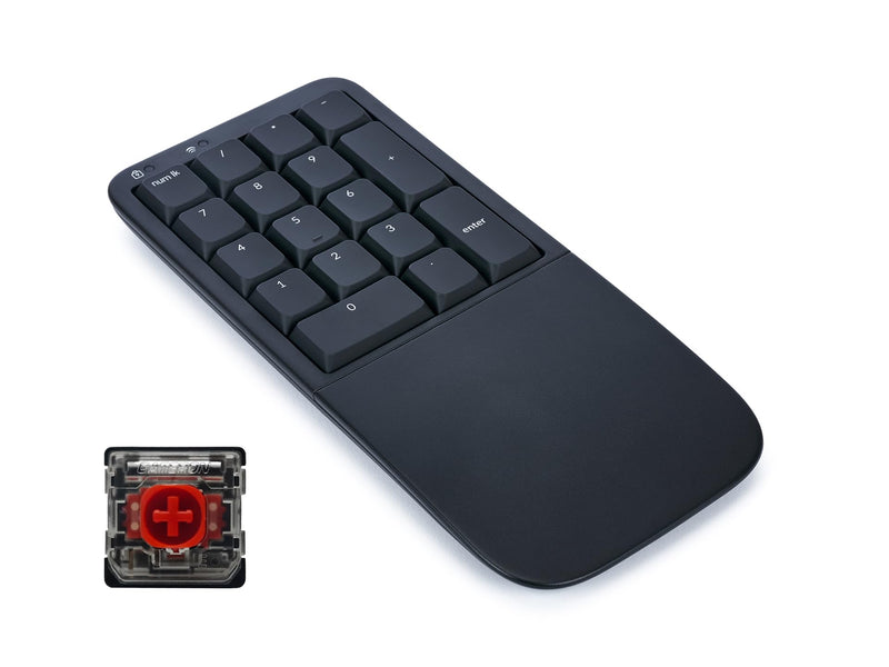 KINESIS Mechanical Keypad LP Numeric 10-Key for Mac & PC | Wired & Wireless Mode | Quiet Linear Mechanical Switches | Programmable | Ergonomic Palm Support | Backlit
