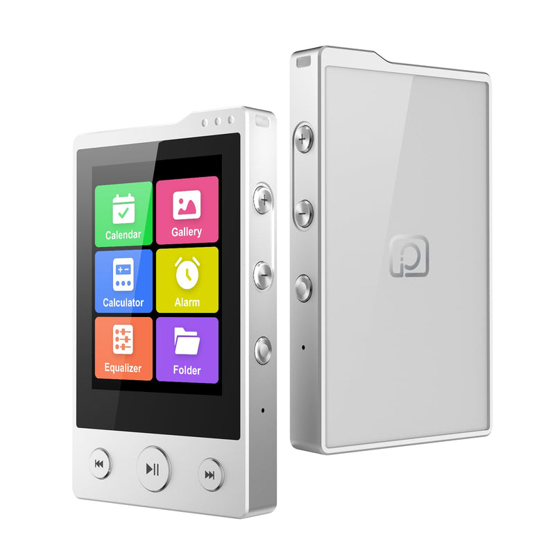 [AUSTRALIA] - 64GB MP3 Player with Sturdy Build & Durable,Aluminum Alloy,Phinistec Portable Mini Bluetooth Music Player with FM Radios,50 Hours Long Battery Life,2.4" Touchscreen,Up to 256GB 
