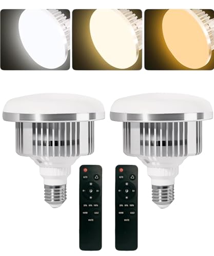 2 Pack LED 85W 2700-6500K Photography Light Bulb E27 Base 2 PCS