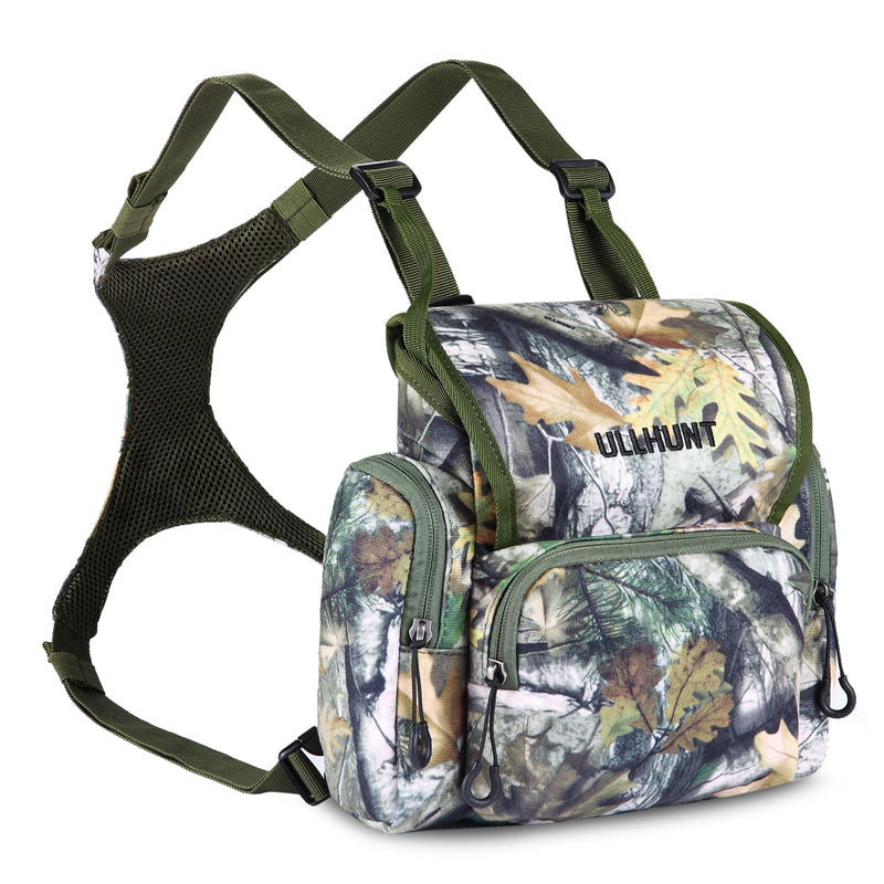 [AUSTRALIA] - Binocular Harness Chest Pack, Hunting Bino Harness with Rangefinder Pouch & Binoculars, Binocular Pack for Hunting New Tree Camo 