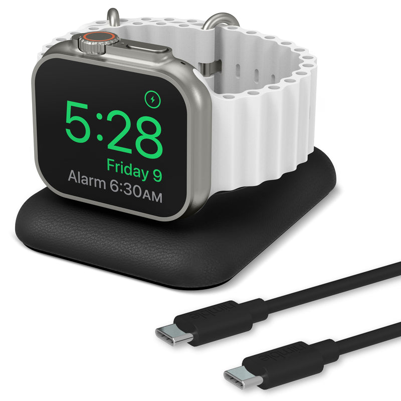 Nimble Charger Stand for Apple Watch, 15W Fast Charging with USB-C Cable | Wireless Charging Station for iWatch Series 11/10/9/8/7/6/5/4/3/2, Supports Nightstand Mode, Strong Magnetic Design