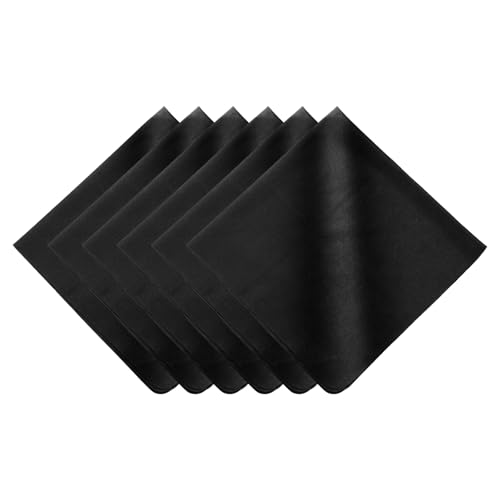 PATIKIL 6Pcs Soft Eyeglass Cloths, 15.8 x 15.8 Electronics Microfiber Cleaning Cloths Eyeglass Cleaning Fabric for Lens Wipes Glasses Cleaner Jewelry LCD Screens Cameras, Black