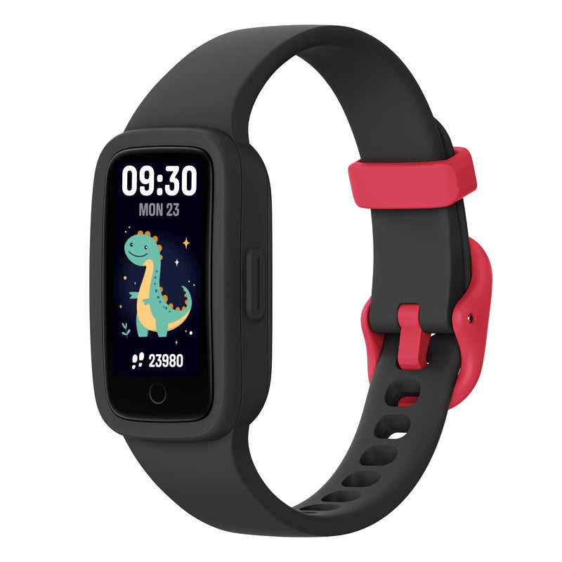 Vigor 3 Kids Fitness Tracker Watch, AMOLED Screen for Boys Ages 5-15 | No Phone No App Required, 3ATM Waterproof, Pedometer, Heart Rate and Sleep Monitor, Vibrating Alarm, 10 Sport Modes, Reminder Black
