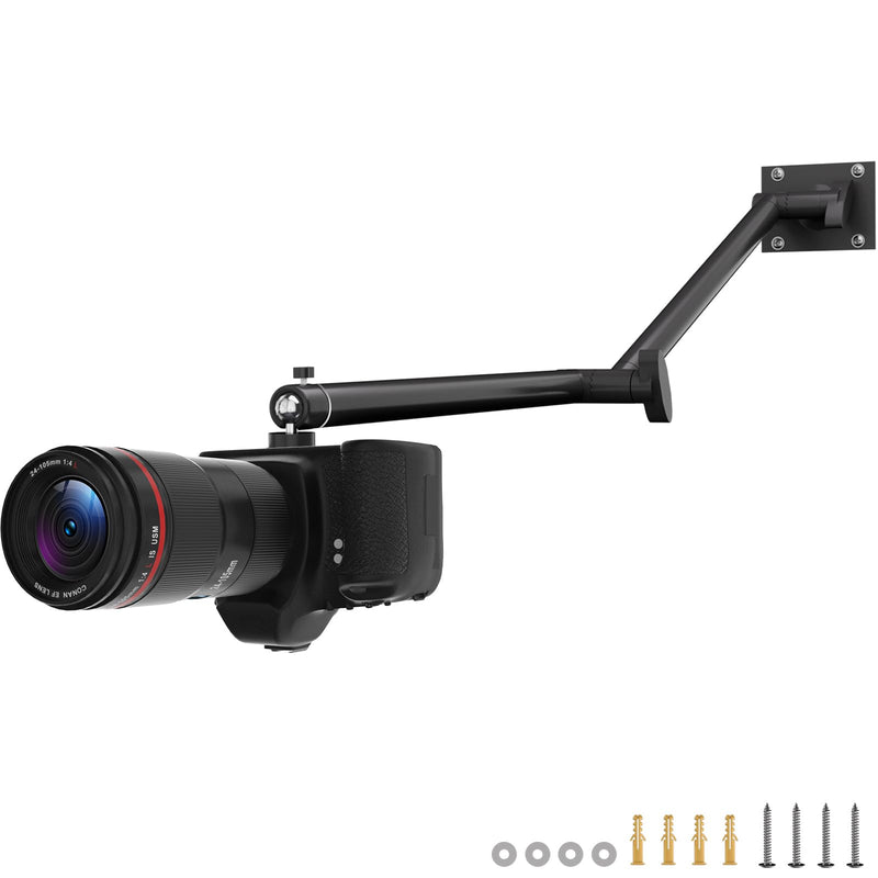 [AUSTRALIA] - Mippko Articulating Camera Wall Mount with 1/4"-20 Threaded Compatible with DSLR/Security/Webcam/Action/LED Light/CCTV POV Camcorder Cameras,Adjustable Aluminium Alloy Arm Metal Base 