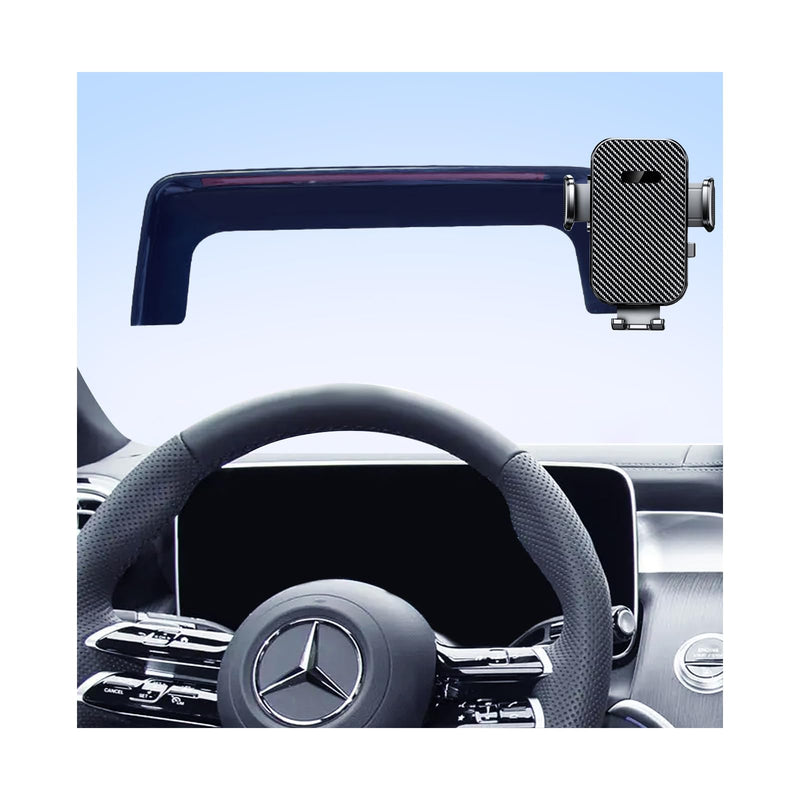 Car Phone Holder for Benz C-Class 2022-2025 Accessories/GLC 2023-2025 Accessories,12.3-inch Screen Fixed Clip,Ultra-Stable Clip with Anti-Shake,360° Rotation Smart Phone Mount