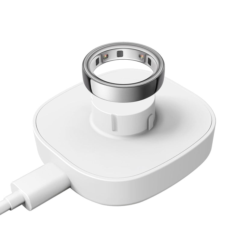 Compatible with Ring Gen 4 Size 9 Charger,Fast Charging Dock and USB-C Cable(NOT Compatible for Ring Gen 3) (White, Size 9)