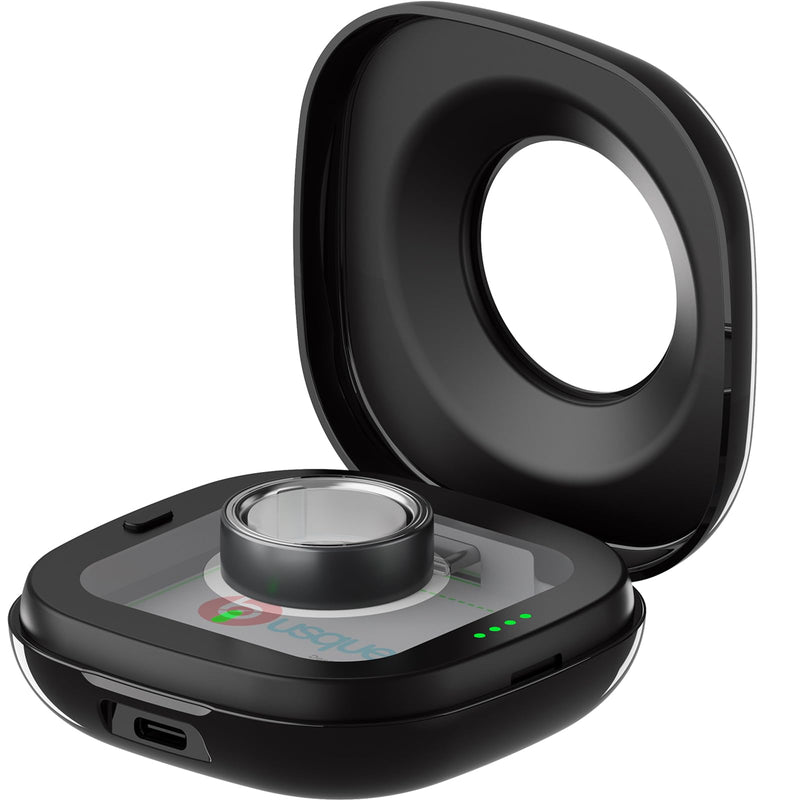 búsqueda Portable Charging Case Compatible with Oura Ring 4 Charger, Fits Gen 4, Up to 10 Ring Charges, Compact Travel Protective Case, Black (Official Charger NOT Included)