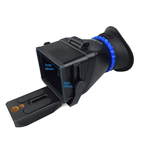 Professional LCD Camera Viewfinder, 3X Magnification, 3-3.2 Inch Screen Compatible, Sunshade Hood for SLR, Mirrorless Cameras