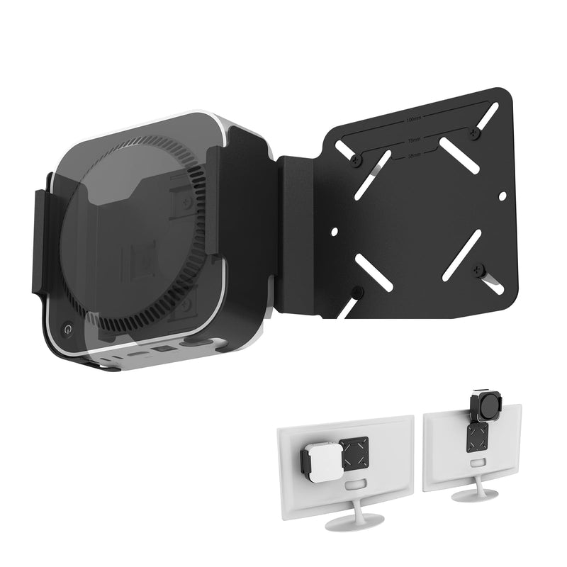 for Mac mini M4 Mounting Bracket with VESA Adapter Plate | 35x75mm to 100x100mm Extension Plate, Behind Monitor/Wall/Desk Mount Holder, for Mac Mini M4 Pro & M4 Pro 2024, Sturdy Metal