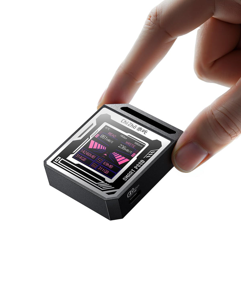 DOCKCASE & CHIZHA Pocket M.2 2230 NVMe SSD Enclosure, Support 3s PLP Prevents Write Data Loss, 10Gbps USB C 3.2 Gen2, fits NVMe PCIe, Exclusive to Size 2230, Support M-Key B+M Key UASP