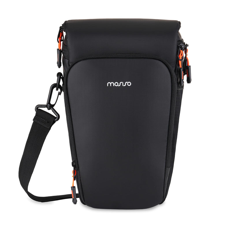 MOSISO Camera Bag, Crossbody Shoulder Bag Padded Camera Case with Lens Kit | Top Access DSLR SLR Photography Bags with Rain Cover & Adjustable Should Strap, Compatible with Canon/Nikon/Sony, Black