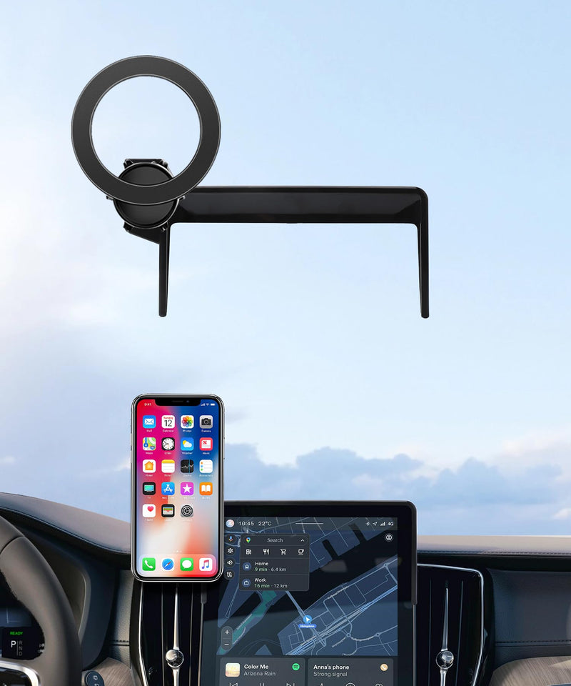 Car Phone Holder for Volvo XC60/XC90 2025 2026 11.2" Screen Magsafe Mount | Magnetic Accessories Cell Phone Mount Clip Compatible with iPhone, 3D fit Stable Dashboard Navigation Bracket Cradle Stand