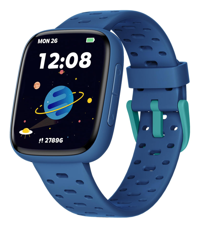 Smart Watch for Kids No Phone No APP Needed, 1.83" AMOLED Screen Fitness Tracker Watch with Pedometer, Kids Smart Watch with Heart Rate/Sleep Monitor, IP68 Waterproof for Boys Girls 5-12 Blue