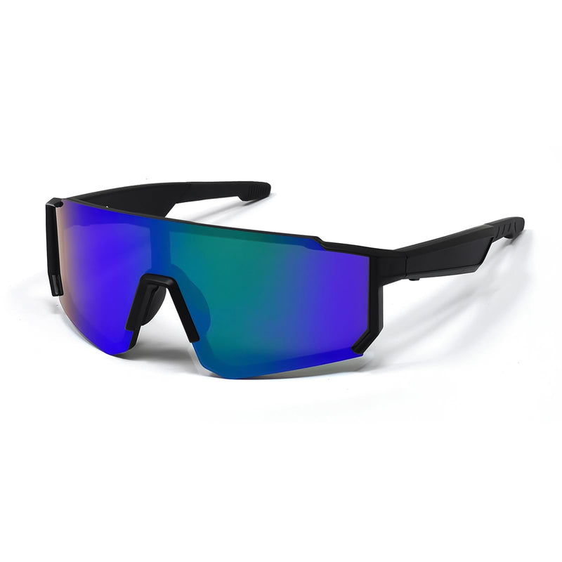 Yihou Smart Glasses Bluetooth Sunglasses Cycling Glasses with Open Ear Speaker Answer Calls for Outdoor Activities Greenpurple-black