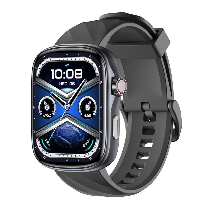 Smart Watch with Big Screen, Ultra HD 1.95" AMOLED Display (410×502 High Resolution) | 3ATM Waterproof | Heart Rate/Sleep Tracker | 130+ Sports/Fitness Modes, Bluetooth Calling, Smart Notifications