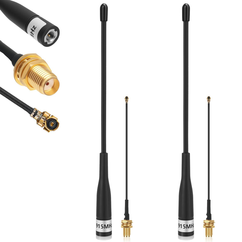 [AUSTRALIA] - 2Pcs 915MHz LoRa Antenna 10dBi Gain for Meshtastic Long Range Soft Whip Antenna 19cm Omni SMA Male with Cable Extension Cord Black 2pcs-19cm 
