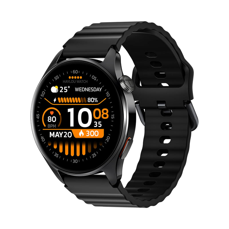 HAYLOU Watch 4S Smart Watch for Men Women with GPS, Fitness Tracker, Black | 1.43" AMOLED, 120+ Sports Modes, Built-in GPS Activity Tracker, Bluetooth 5.3 Calling Smartwatch with 1ATM Water Resistance