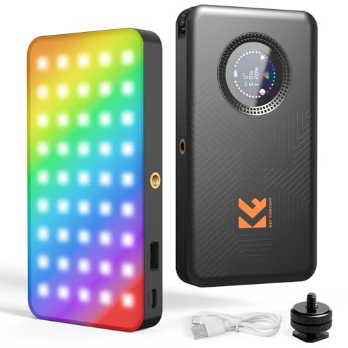 K&F CONCEPT 12W RGB Camera Video Light, 5000mAh CRI95+ 2700-7500K