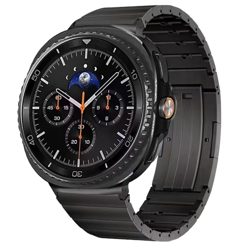 No Tool Needed Titanium Metal Bands Compatible with Samsung Galaxy Watch 9 8 40mm 44mm/8 Classic 46mm (2025), Titanium Strap Wristband Compatible with Galaxy Watch 9/8/8 Classic for Men black
