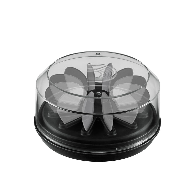 D'Addario Guitar Pick Holder 360, Case for Up to 12 Picks, Clear Lid, Gift for Musicians