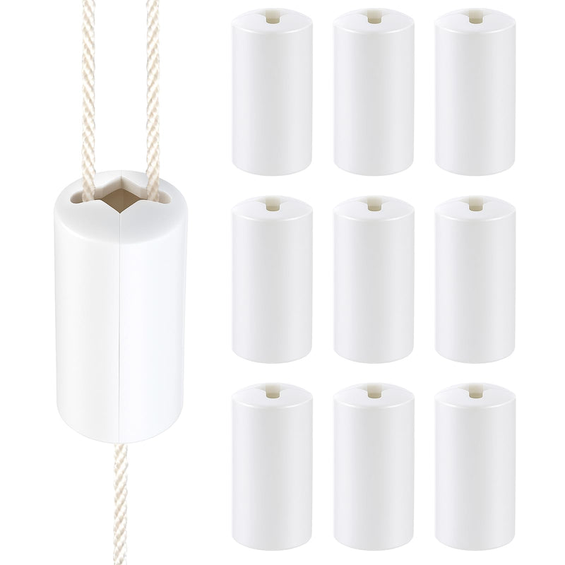[AUSTRALIA] - Pangda 10 Pcs Breakaway Cord Condensers Anti Strangulation Design Window Blinds Pull Cord Safety Proof Compatible with All Horizontal Blinds for Households with Small Pets (White) White 