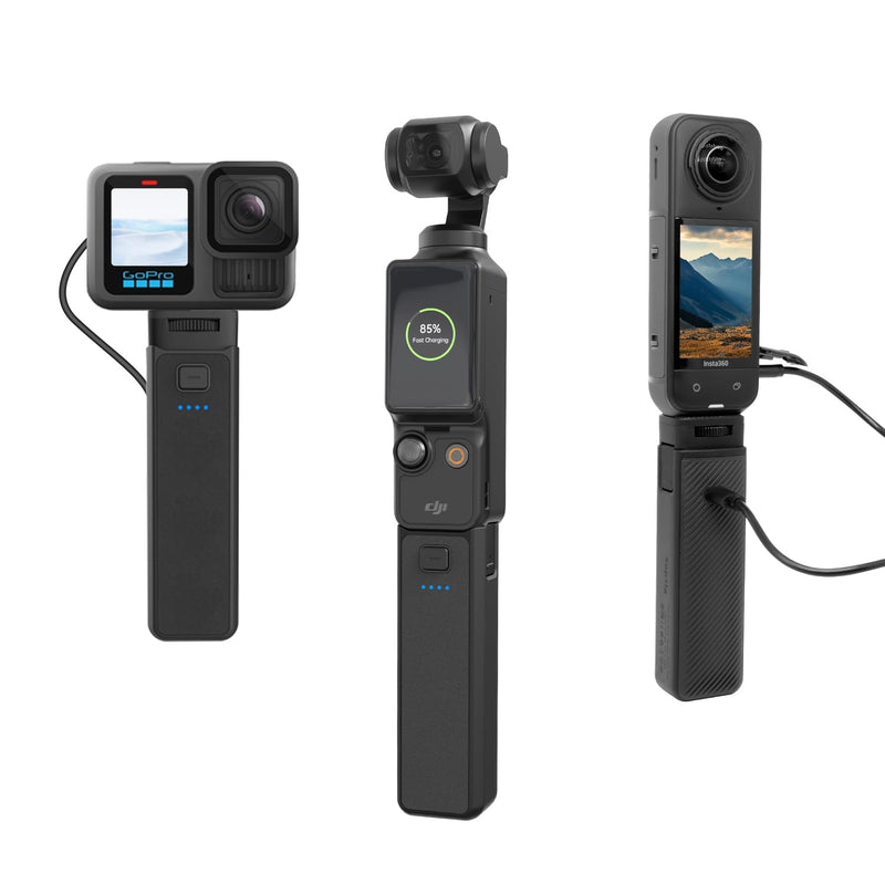 [AUSTRALIA] - Suptig Handle Grip Battery Charger Battery Handle Built-in 5000mAh Battery Compatible for DJI Pocket 3, Xtra Muse Gopro, Insta 360, Akaso, Phone, Digital Camera 