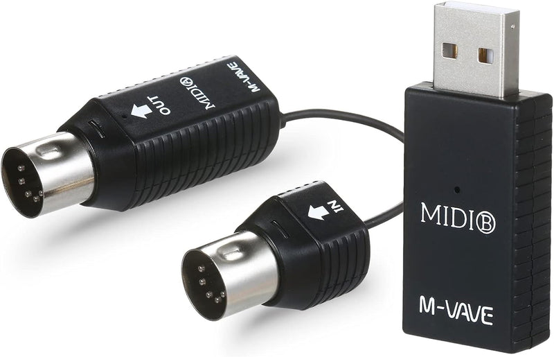 [AUSTRALIA] - Wireless MIDI Interface, USB Bluetooth Option for MIDI Controller Mac, iOS, Windows, MIDI Transmission System Ultra Low Latency, 5-PIN DIN Interface Wireless MIDI Synthesizer Keytar Digital Piano 