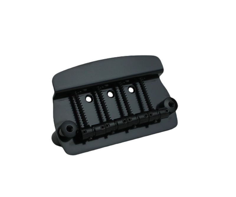 [AUSTRALIA] - Guyker Bridge Bass Guitar, Iron 4 String Fixed Bridge Saddles String Space 19mm Replacement Part for Jazz Bass JB or Precision Instruments PB (Black, MMB4) Black 