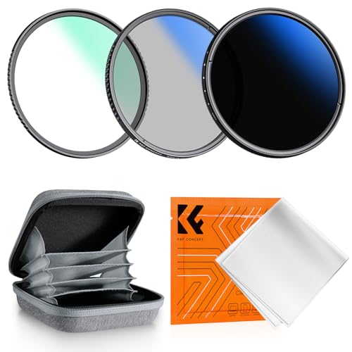 K&F CONCEPT 82mm UV/CPL/ND2-400 Len Filter Kit 3pc Multi-Layer Coatings