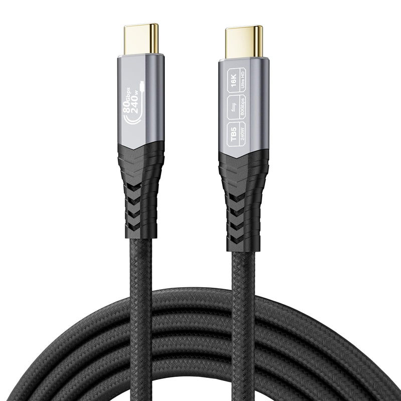 80Gbps USB c Data Transfer Cable 10FT for Thunderbolt 5 Cable,USB4 Gen4 for Thunderbolt 4,16K@60Hz/Dual 8K@60Hz, 240W, for MacBook Pro,Hub,Dock,eGPU,Laptops,Display USB c Monitor 10FT/3m
