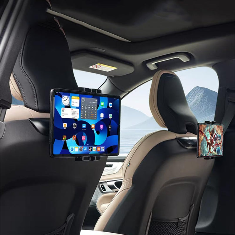 Car Tablet Holder, Universal Headrest Mount for Volvo XC90 XC60 V90 V60 S90 S60, Compatible with iPad Pro Air Mini, Galaxy Tabs, 4.7-12.9 Inch Tablets (Model A)