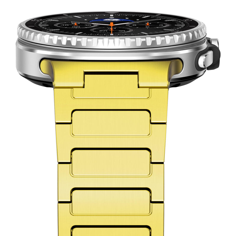 NewWays Grade 2 Titanium Link Bracelet for Samsung Galaxy Watch 9 8/8 Classic Band for Men Gold Galaxy Watch 8 40mm 44mm/ 8 Classic 46mm