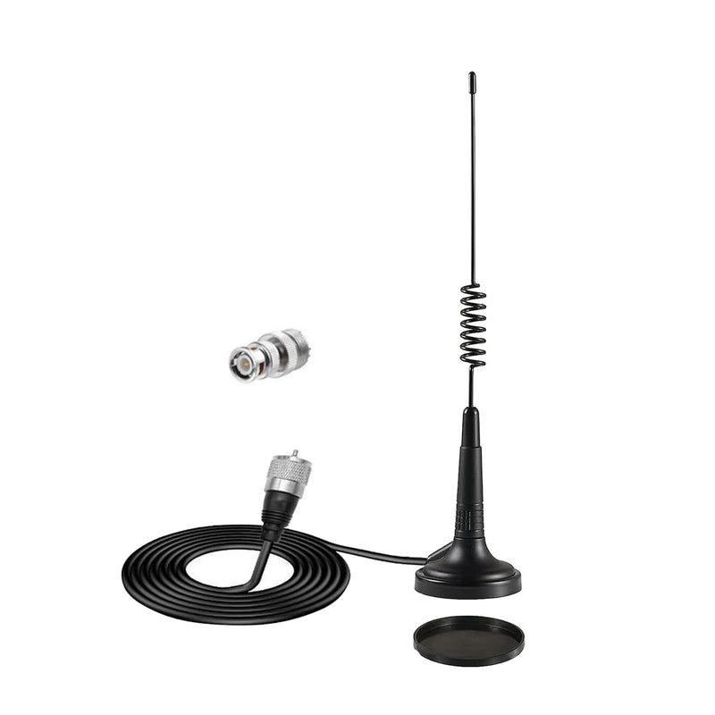[AUSTRALIA] - Signalplus Magnetic Mount CB Radio Antenna Kit Magnet Base Coverage 26-28MHz for Mobile Handheld CB Radio, with 4meter RG58 Cable/ PL259 & BNC Male 