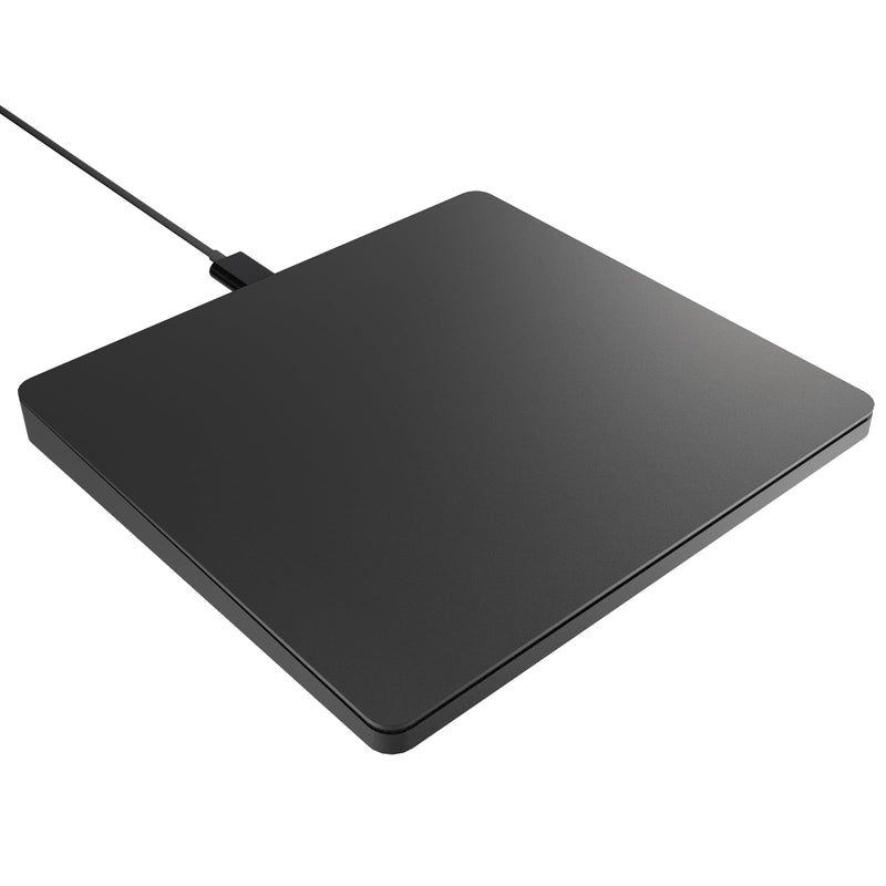 Doohoeek Ultra-Slim Aluminum Wired Touchpad, Large Touch pad with Glide Surface for Windows 10/11, Portable Trackpad with USB-C Nylon Cable for Laptop/Desktop