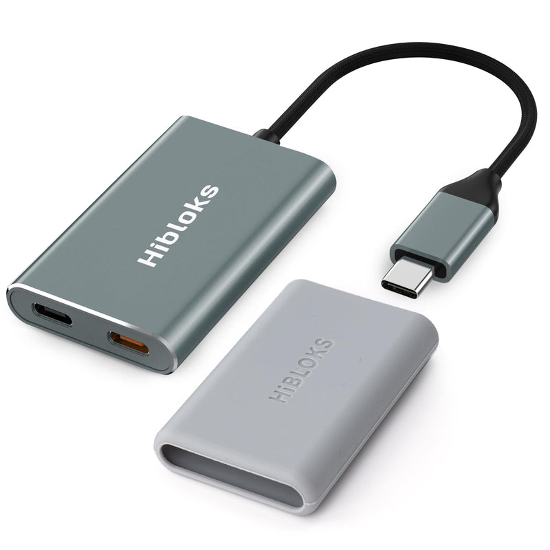 HiBloks USB-C AR Hub and Charging Adapter for Switch 2 and AR Glasses | Charge and Play Adapter with 4K60Hz and 65W Fast Charging for Switch 1&2/Rokid/Xreal/RayNeo/VITURE/iPhone 15&16 &17