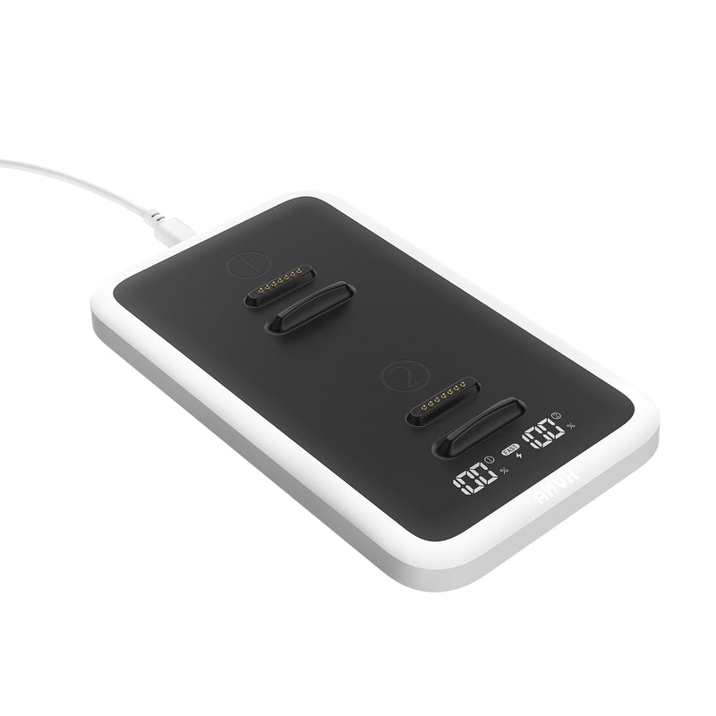 AMVR CD1 Charging Dock for 2*BP1, Max 24W Power for Fast Charging, One Battery Fully Charges Within 2 Hours, Compatible with BP1 Battery Pack (45W Charging Adapter Included)