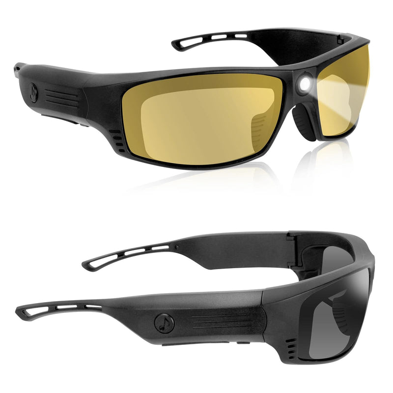 Smart Bluetooth Safety Glasses for Men&Women Ultra Loud Volume,Rechargeable LED Lights 20 Hrs Runtime Ansi Z87.1 Yellow Lenses
