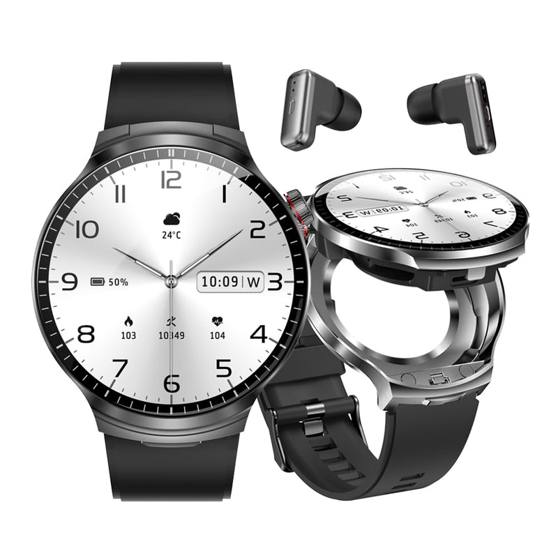 Smart Watch with Earbuds, 2 in 1 Bluetooth Smart Watch, 1.85" HD IPS Screen Smartwatch for Men Women, Fitness Tracker Long Time Standby Men Women Sports Smartwatch