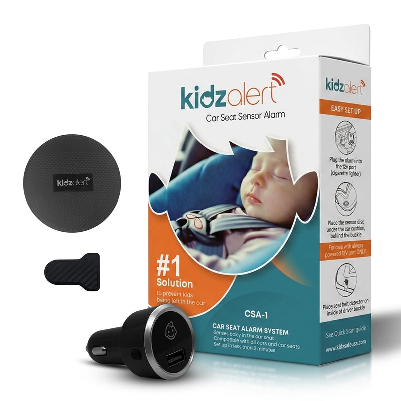 Car Seat Sensor Alarm, 1 Alarm + 1 Sensor | Automatic Child Detection Alert, Plug-in Installation, Single Sensor System for 1 Car Seat, No APP Required