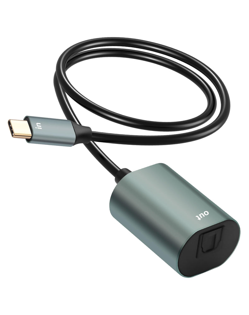 [AUSTRALIA] - CERRXIAN USB C to Toslink Optical Transmitter, Unidirectional Type C Male Input to SPDIF Port Female Output Fiber Optic Adapter for Laptop Tablet Phone - 7.87inch 