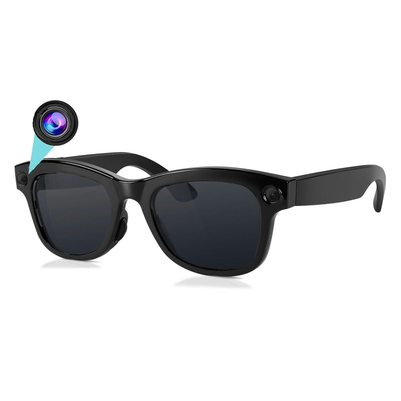 Smart Glasses with Camera, 1080P HD Video Glasses, UV Protection Sunglasses with AI Real-Time Translation, Bluetooth Audio, Recording sound, and Voice Assistant, for Travel, Outdoor, Men and Women