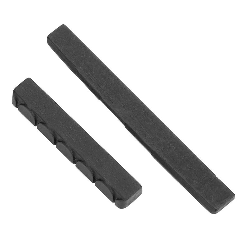 [AUSTRALIA] - 2Pcs Guitar Nut Saddle, Ebony Acoustic Guitar Bridge Saddle, 9mm String Spacing Acoustic Guitars Nuts and Saddles, 6 String Bridge Nuts Parts for Classical Guitars 
