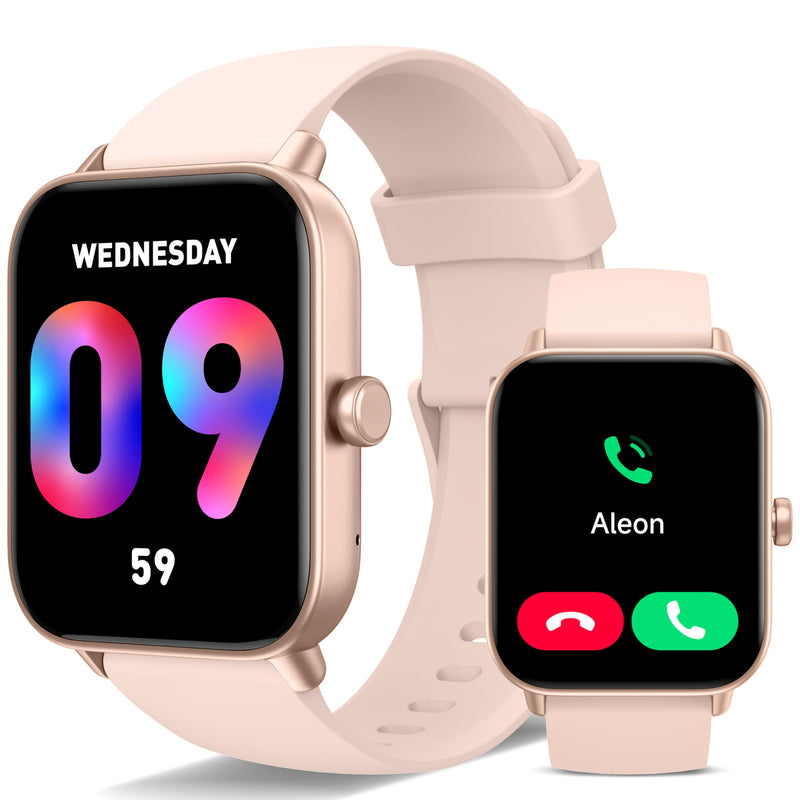 Smart Watch for Men Women 1.8" HD Touch Screen with Bluetooth Call, Heart Rate & SpO2 Monitor, Sleep Tracking, 100+ Sports Modes, IP68 Waterproof Fitness Tracker Compatible with Android & iOS