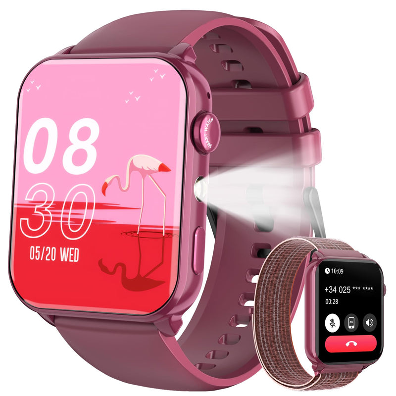 Smart Watch For Women Men,1.91" Hd Screen Fitness Tracker With LED Flashlight,100+ Sport Modes Fitness Watch, Women Watch Heart Rate/Sleep/Menstrual, IP68 Waterproof, Womens Watches For Android/IOS